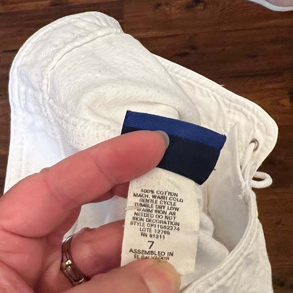 Ocean Pacific white drawstring shorts - size 7 - Picture 5 of 5